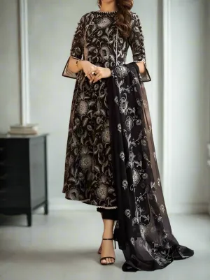 Grace W616-Embroidered 2pc Linen Dress