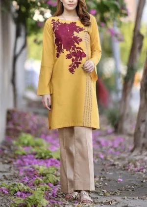 Grace W671- Embroidered 2pc linen dress