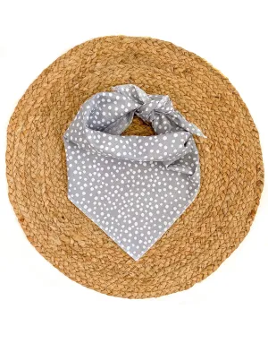 Gray and White Polka Dot Bandana