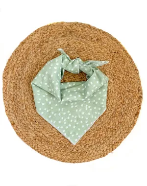 Green and White Polka Dot Bandana