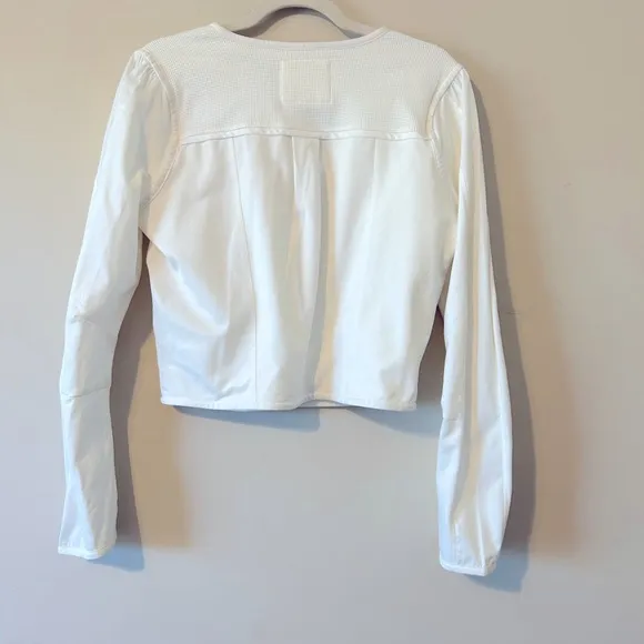 Grey State Ophelia Jacket White Multi Media Luxurious Gold Zip Up Jacket Large