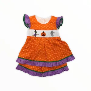Halloween girl shorts set