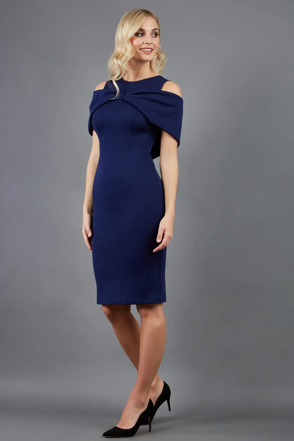 Halo Cape Pencil Dress