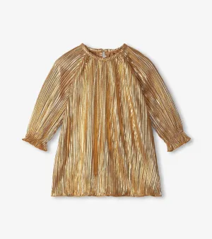 Hatley Holiday Gold Metallic Dress