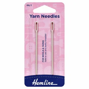 Hemline Hand Sewing Needles: Wool & Yarn: Plastic: 2 Pieces