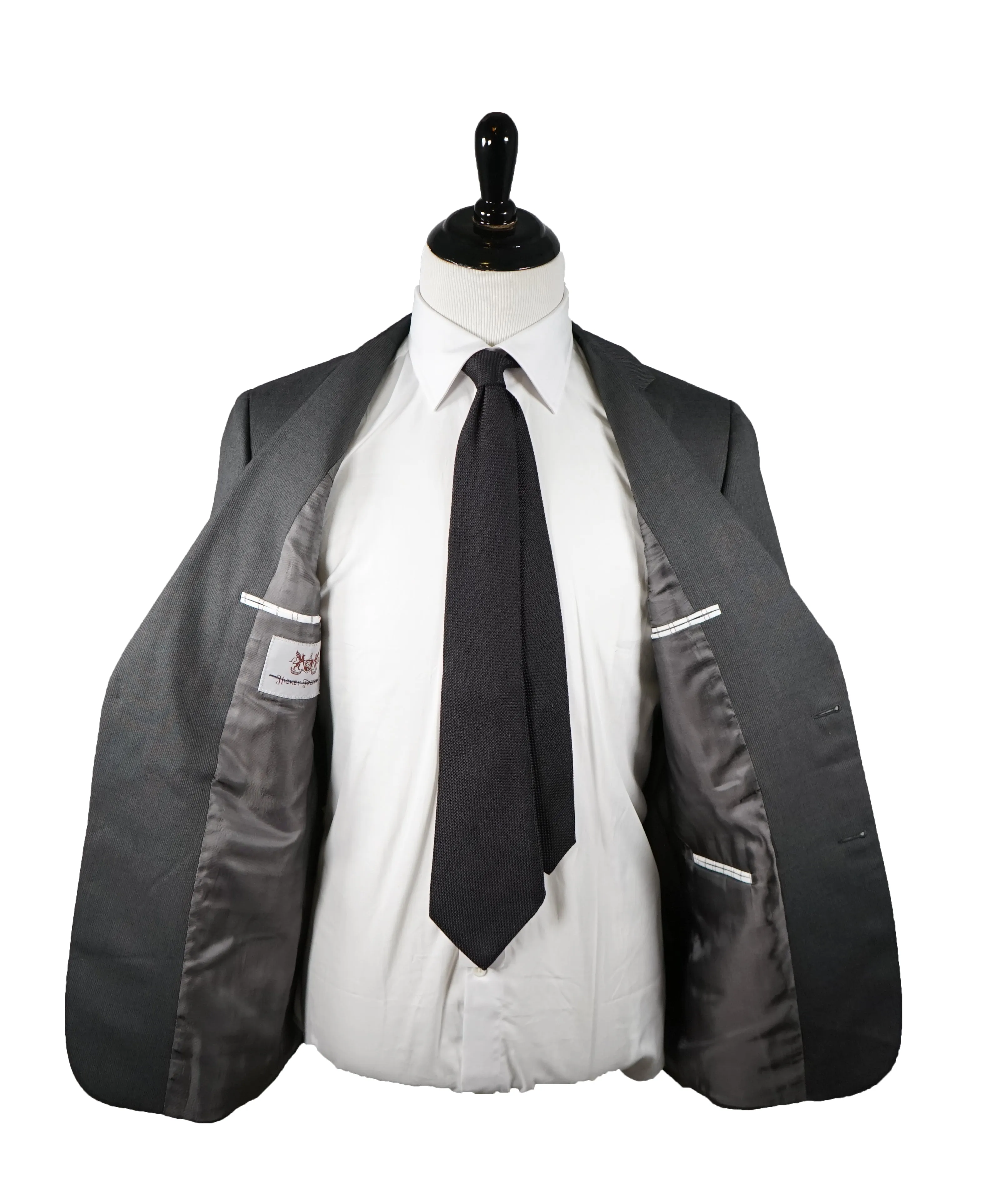 HICKEY FREEMAN - Gray Micro Striped Wool Suit “Milburn II" - 40R