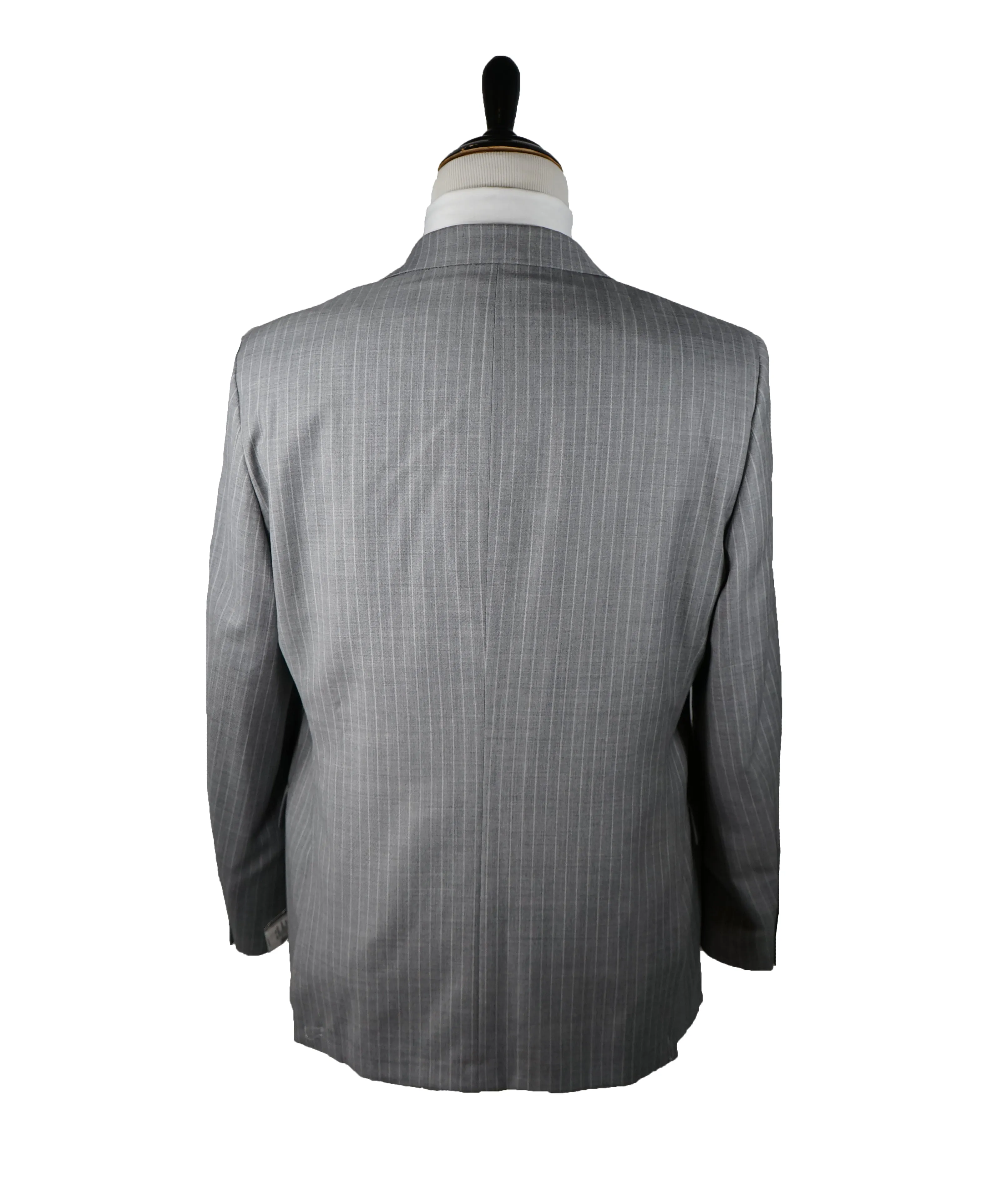 HICKEY FREEMAN - Gray With Tonal Chalk Stripe 2-Button Suit - 42R