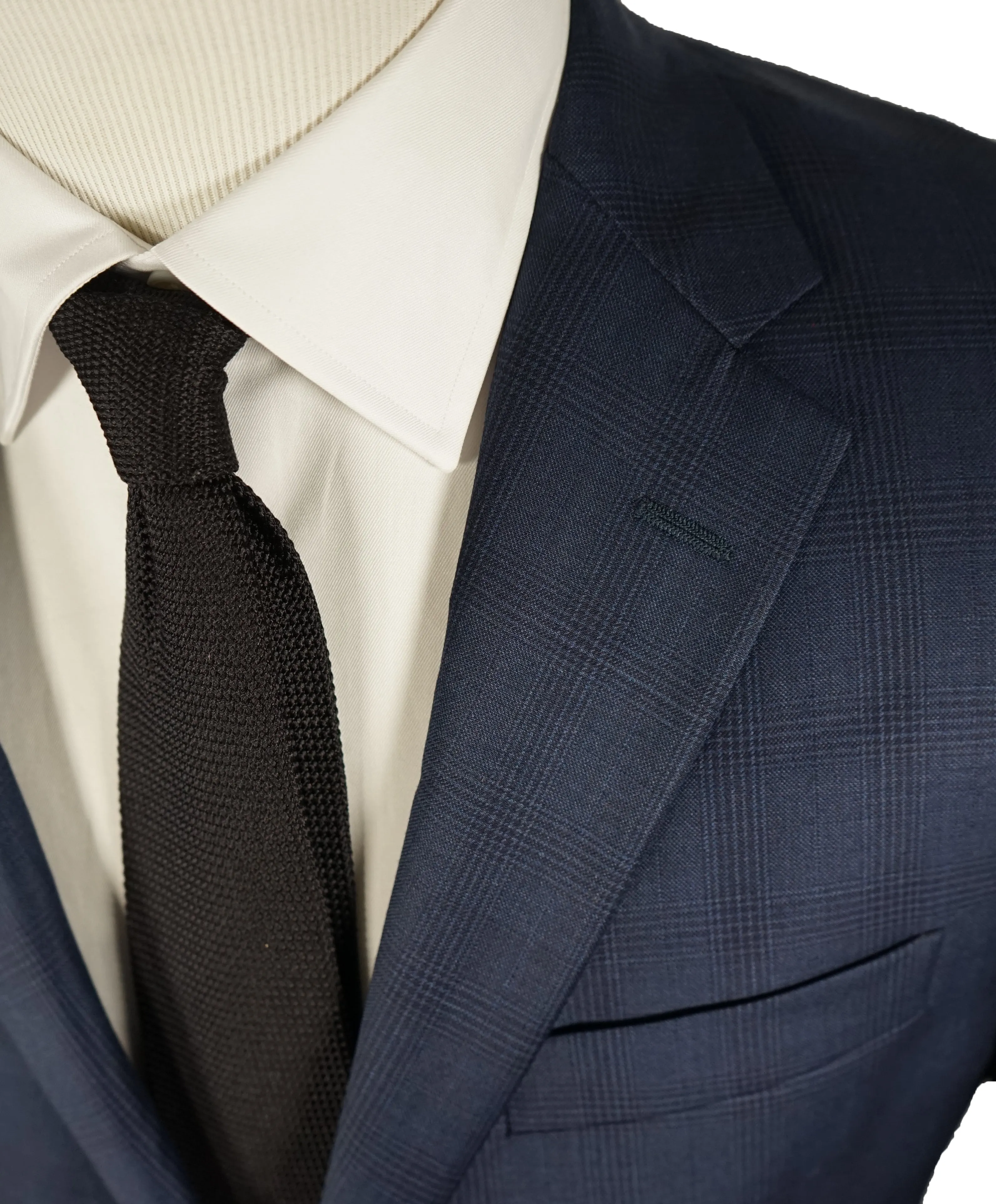 HICKEY FREEMAN - Tonal Medium Blue Plaid Check Suit - 40R