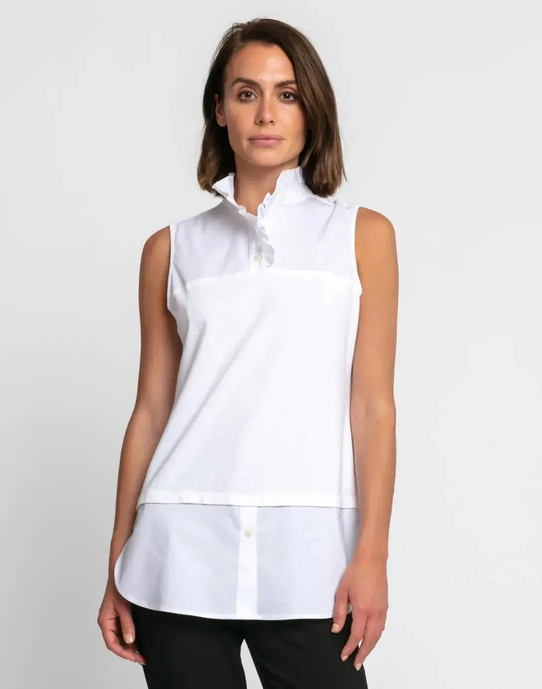 Hinson Wu Michelle Sleeveless Foundation Layer Tunic in White