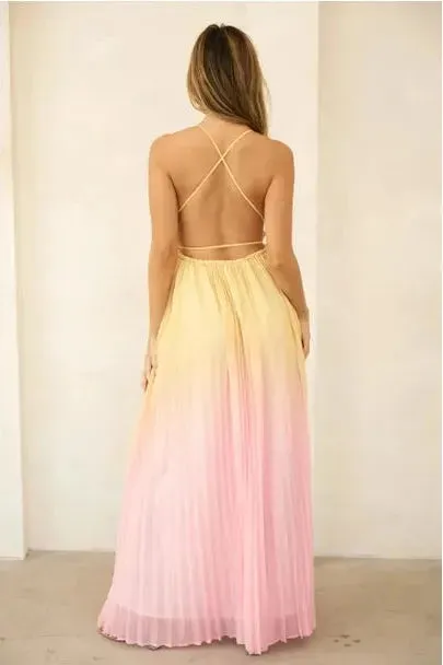 Holly Pleated Maxi Dress