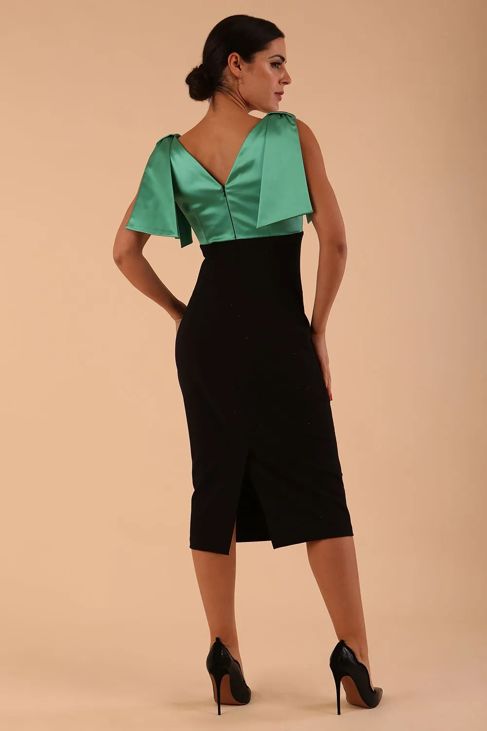 Honora Duchess Satin Pencil Dress