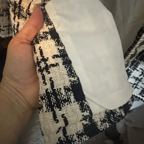 Houndstooth Black White Blazer Jacket