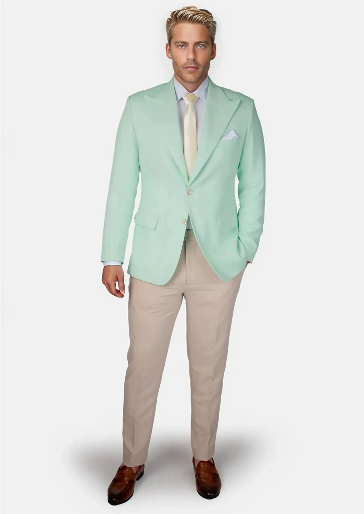 Hudson Mint Green Linen Blend Jacket