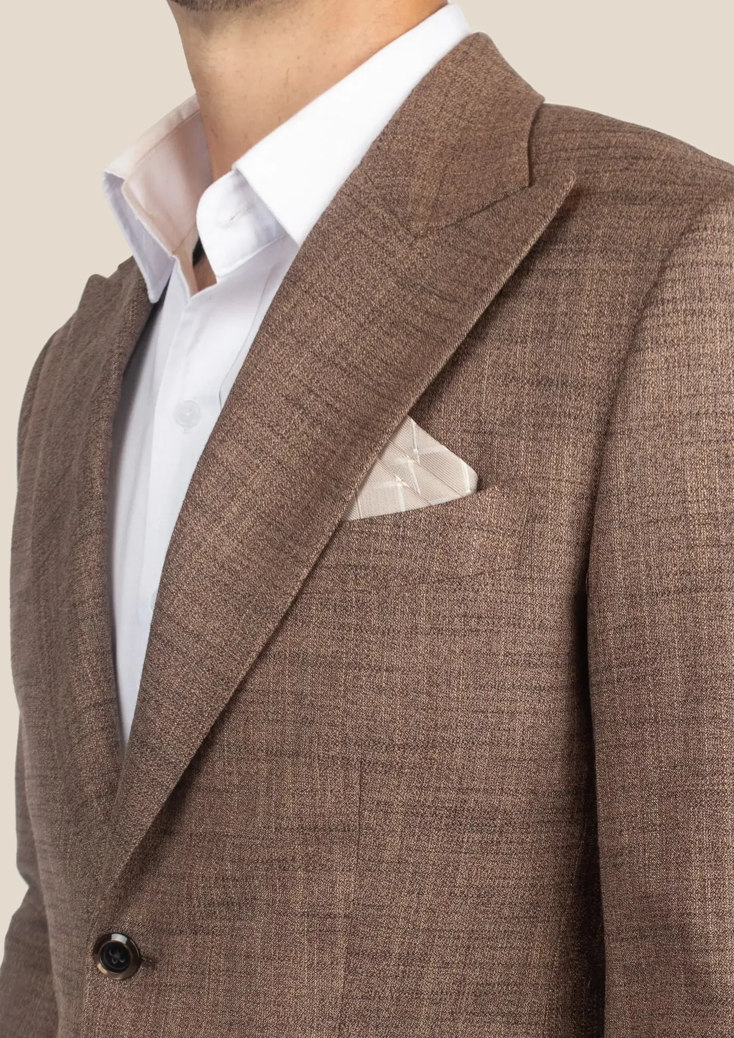 Hudson Tawny Brown Hopsack Suit