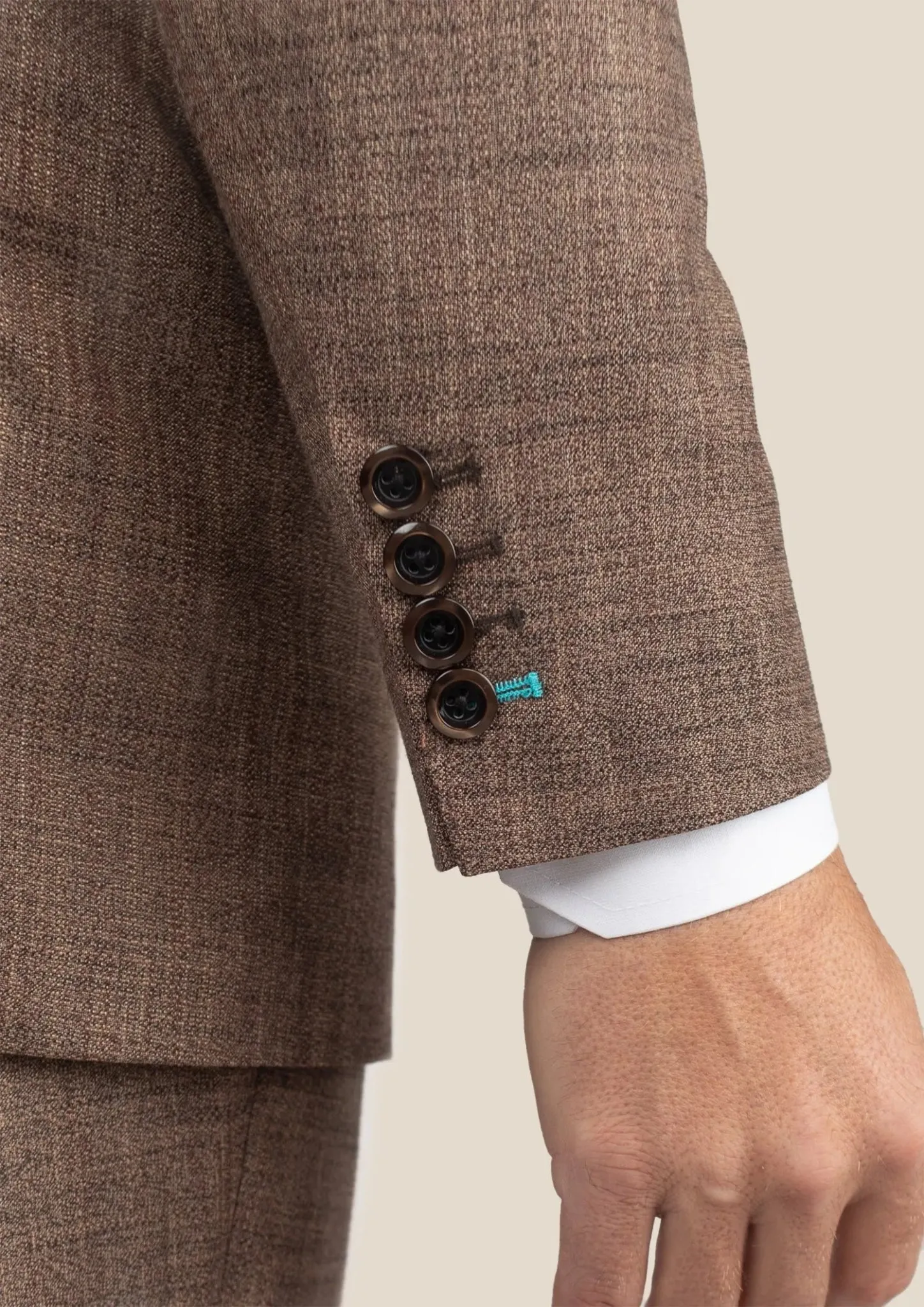 Hudson Tawny Brown Hopsack Suit