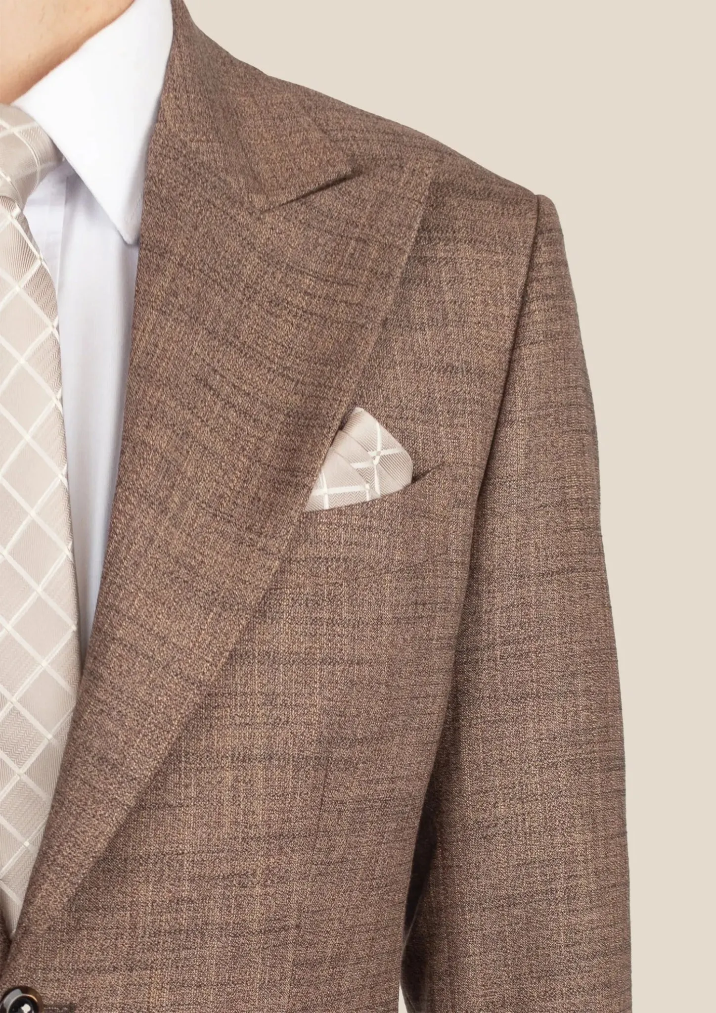 Hudson Tawny Brown Hopsack Suit