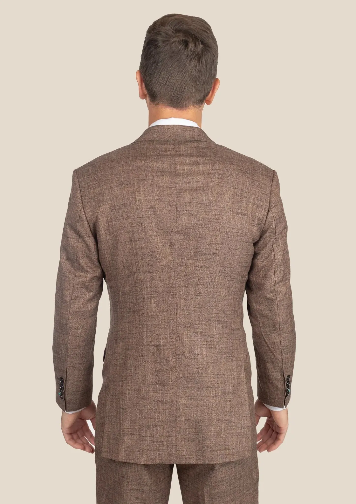 Hudson Tawny Brown Hopsack Suit