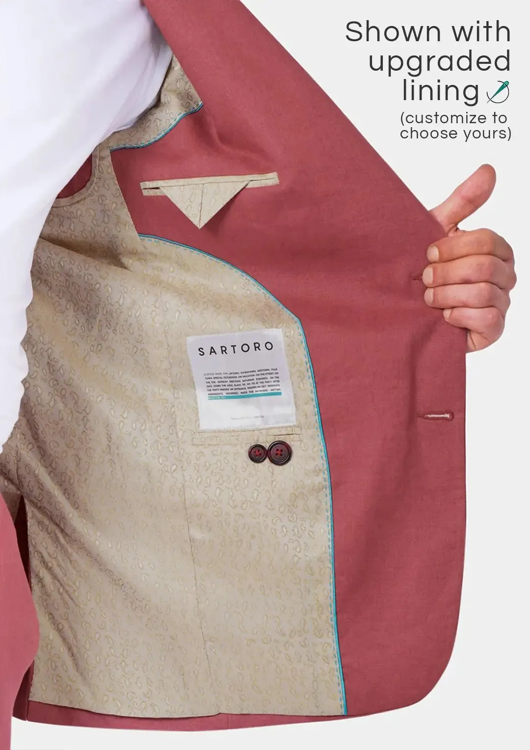 Hudson Tuscan Red Linen Suit