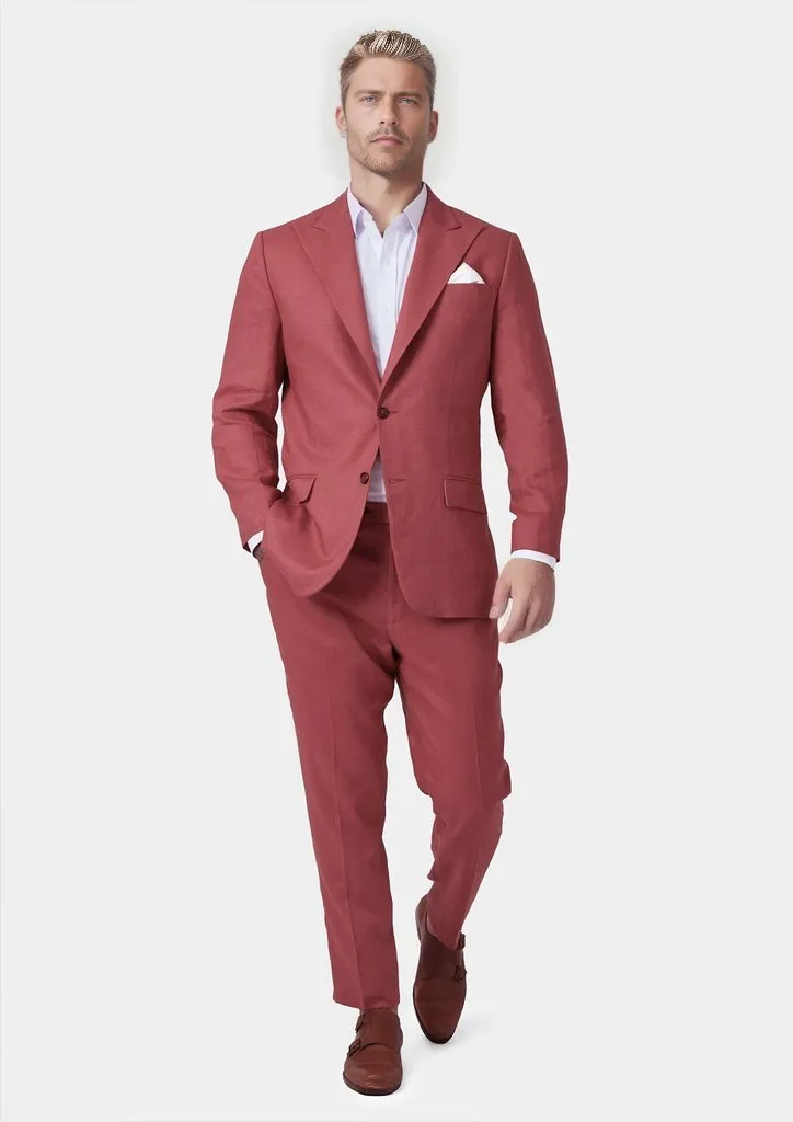 Hudson Tuscan Red Linen Suit