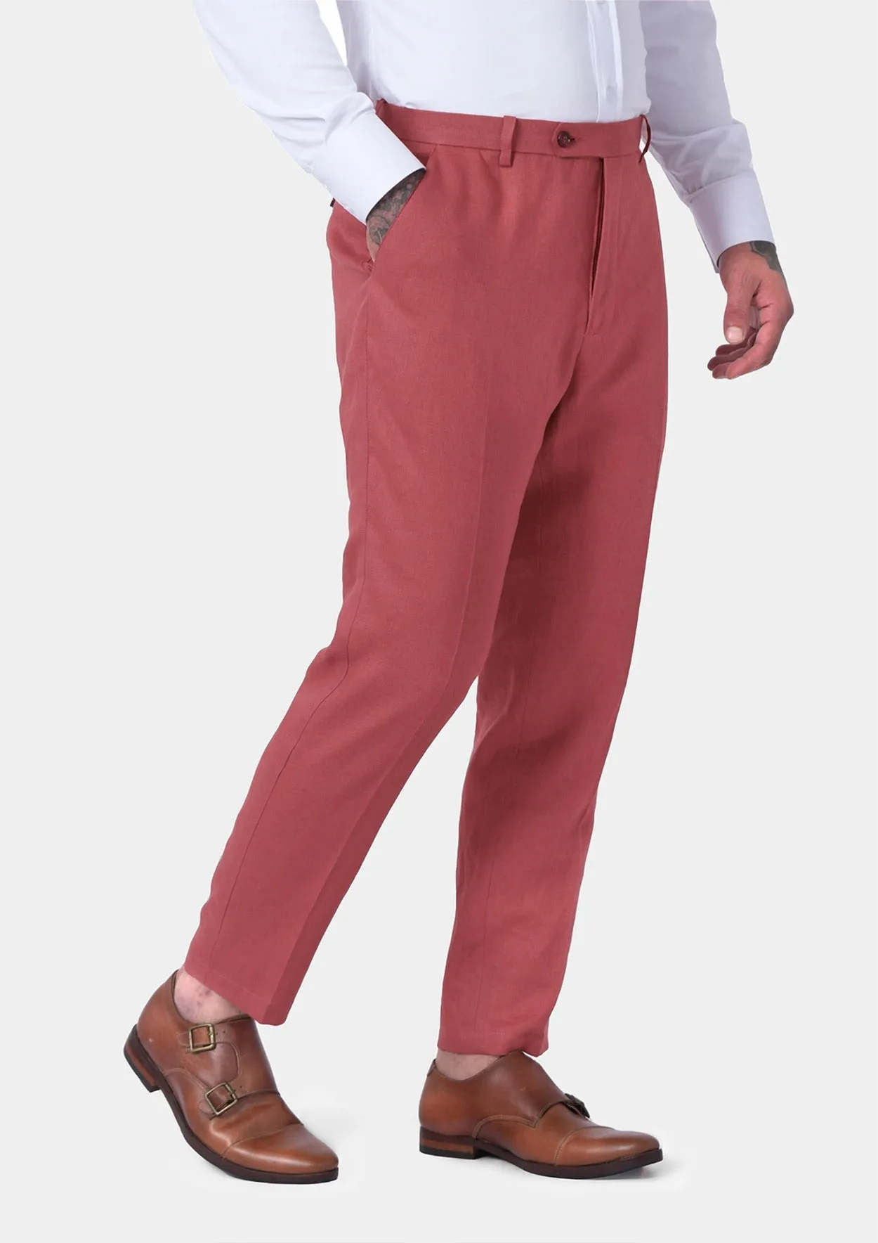 Hudson Tuscan Red Linen Suit
