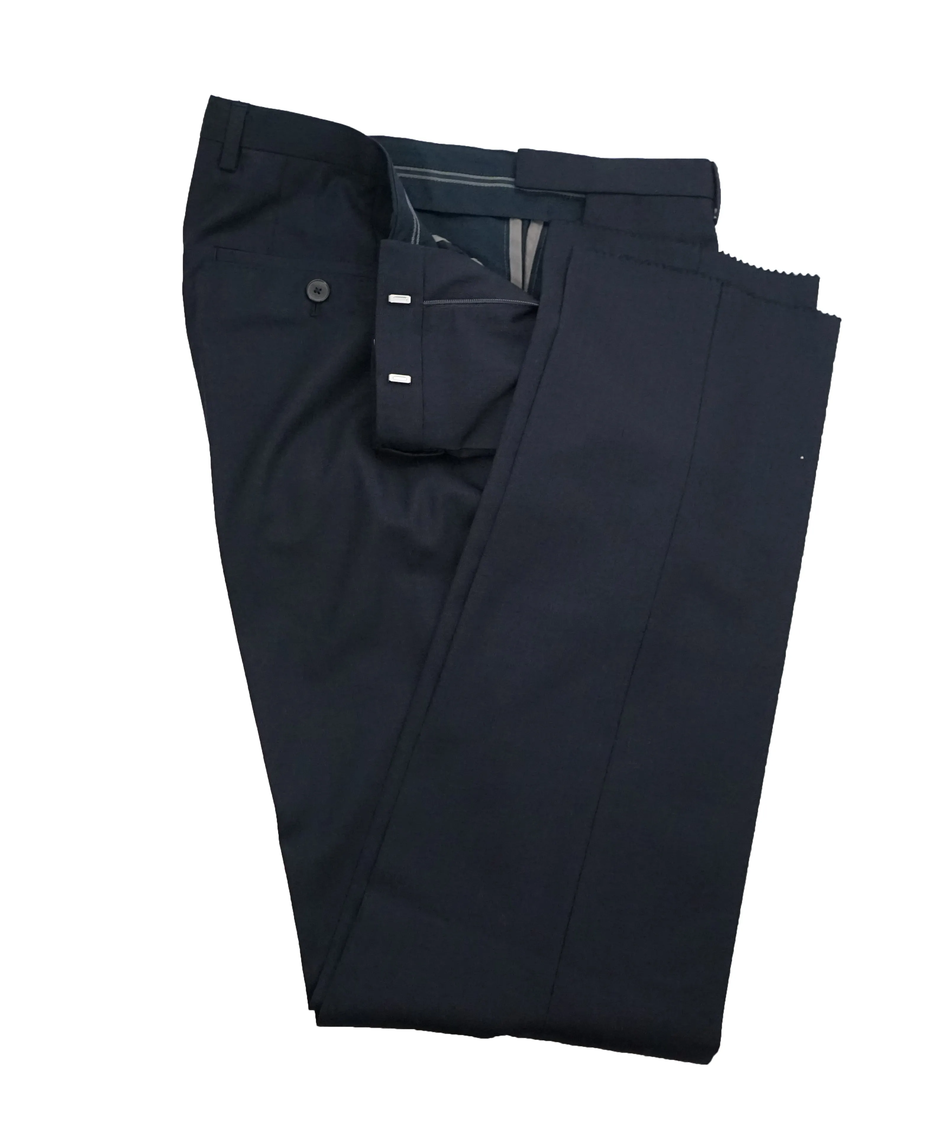 HUGO BOSS - Navy Tonal Stripe ”Travel" Suit W Horn Buttons - 38R