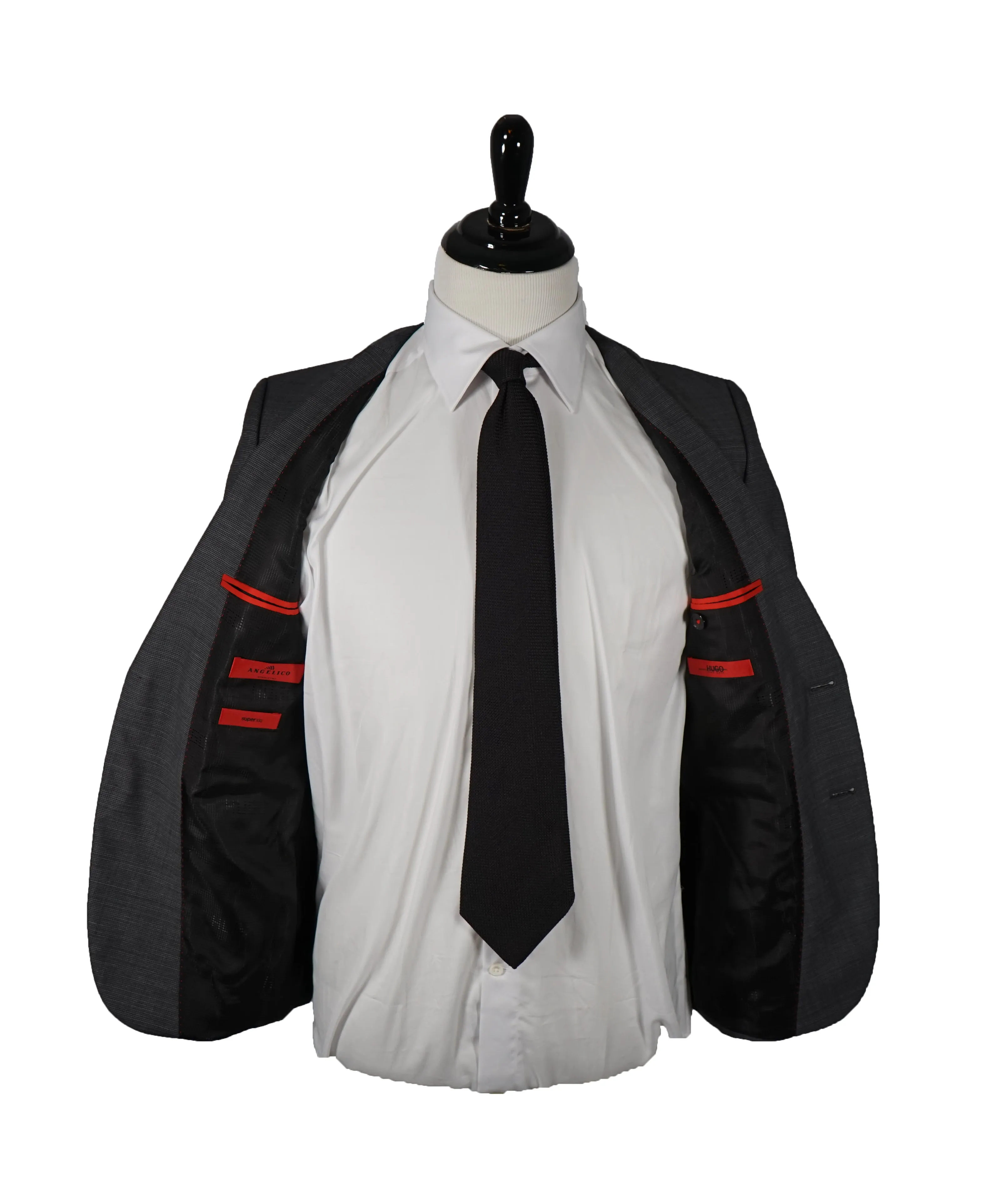 HUGO BOSS - Notch Lapel Microcheck Suit - 44R