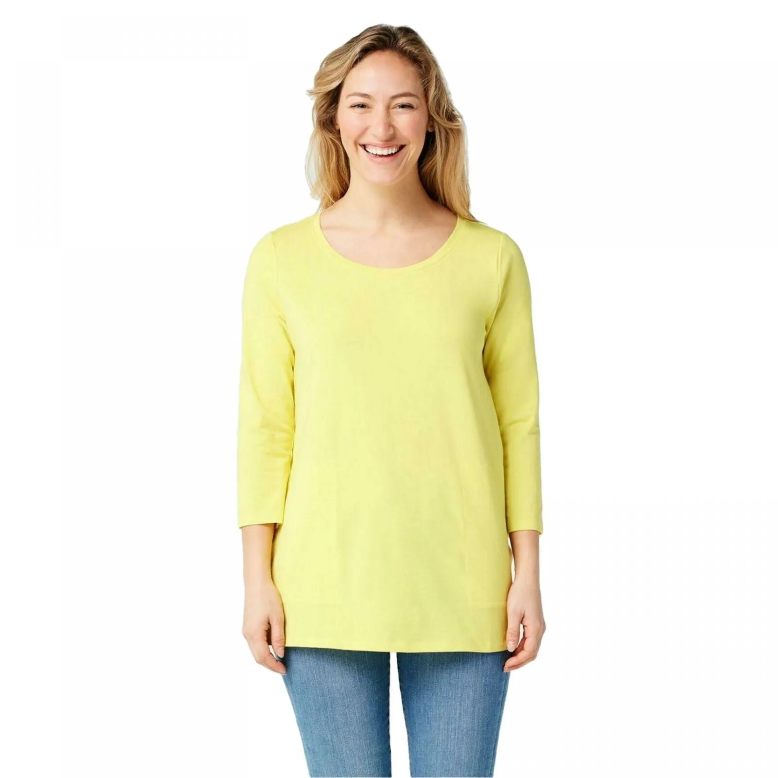 Isaac Mizrahi Live! Women's 3/4-Sleeve Knit Tunic Top With Pockets