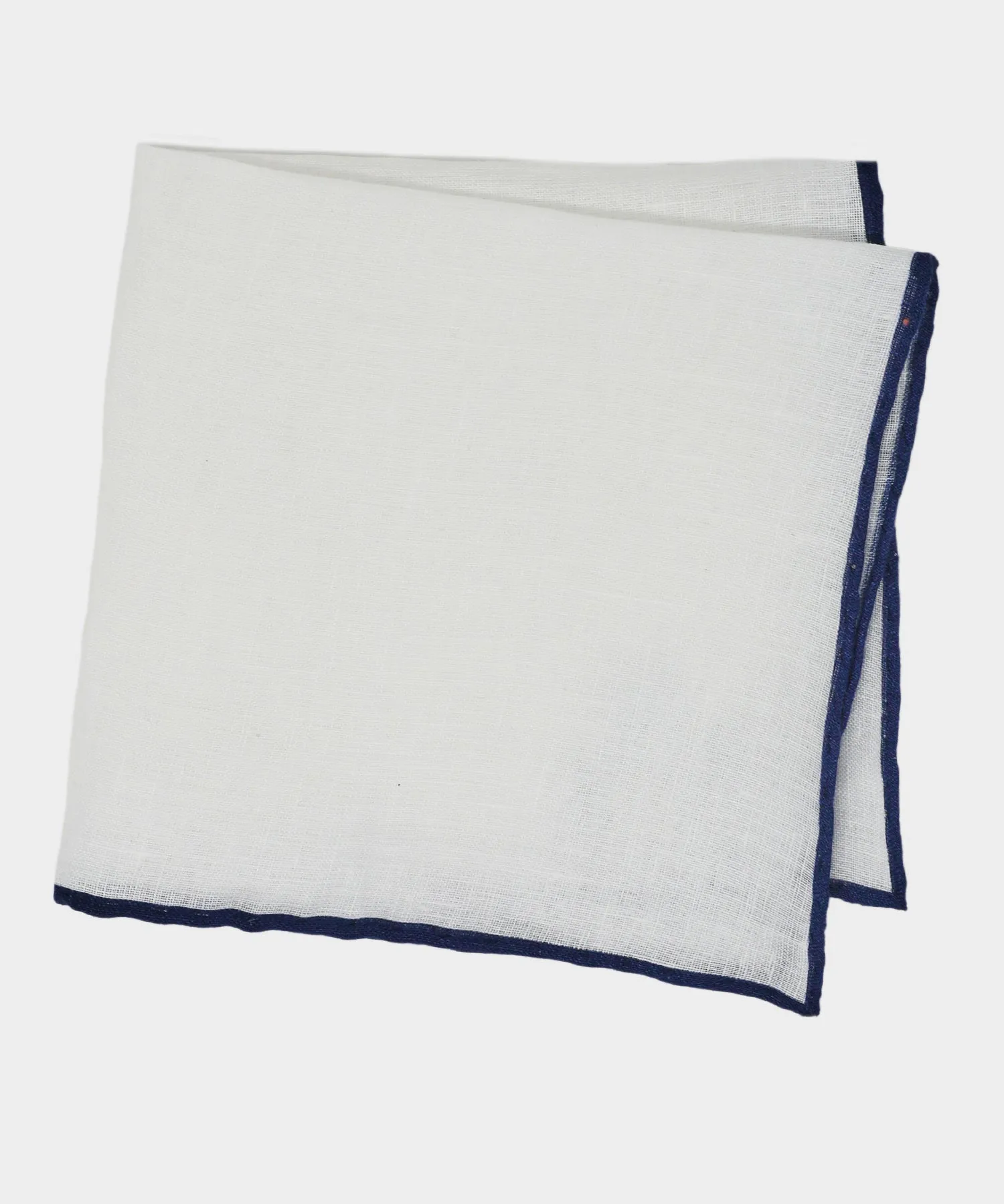 Italian Linen Pocket Square in Navy