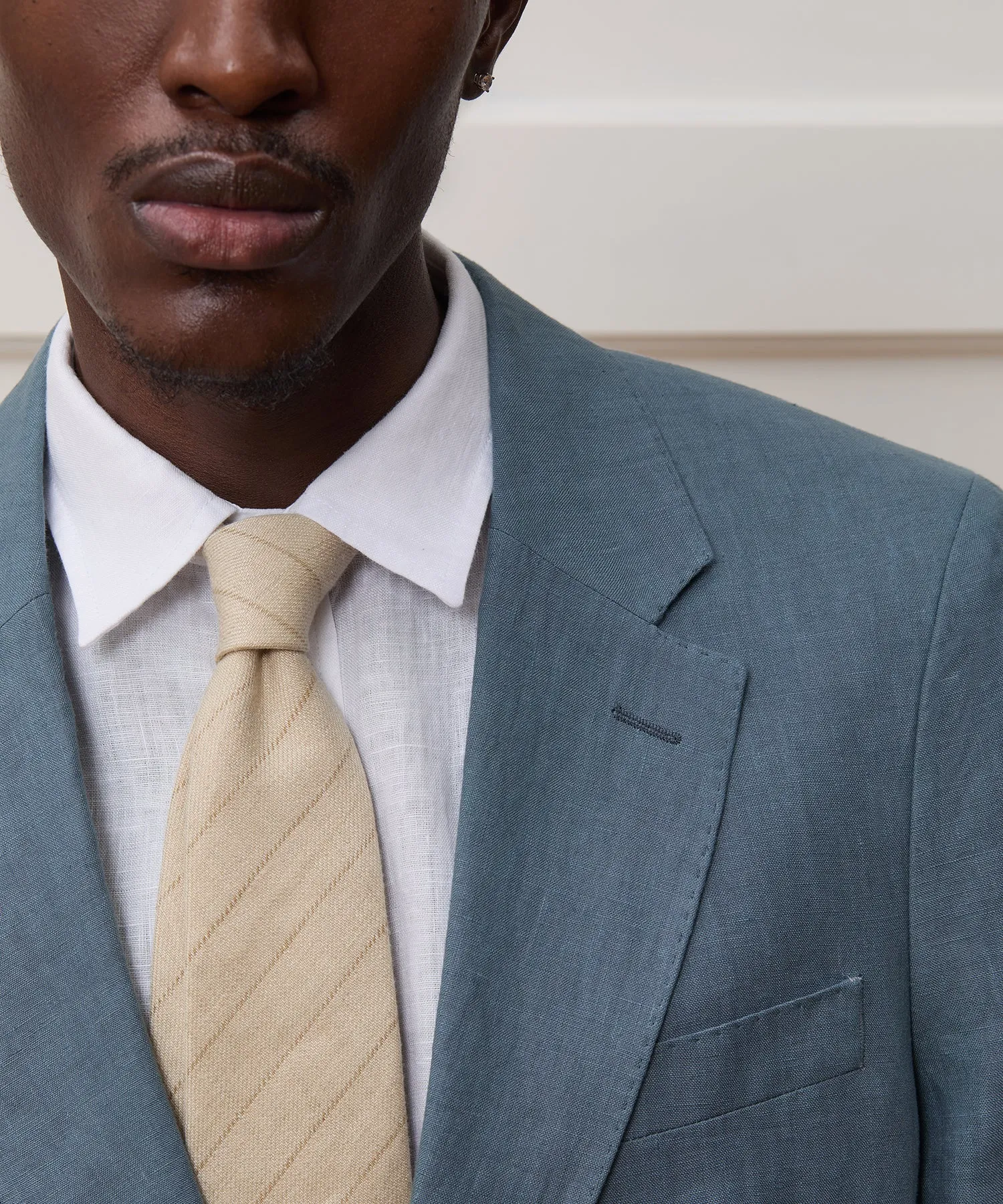 Italian Linen Sutton Suit in Antique Teal
