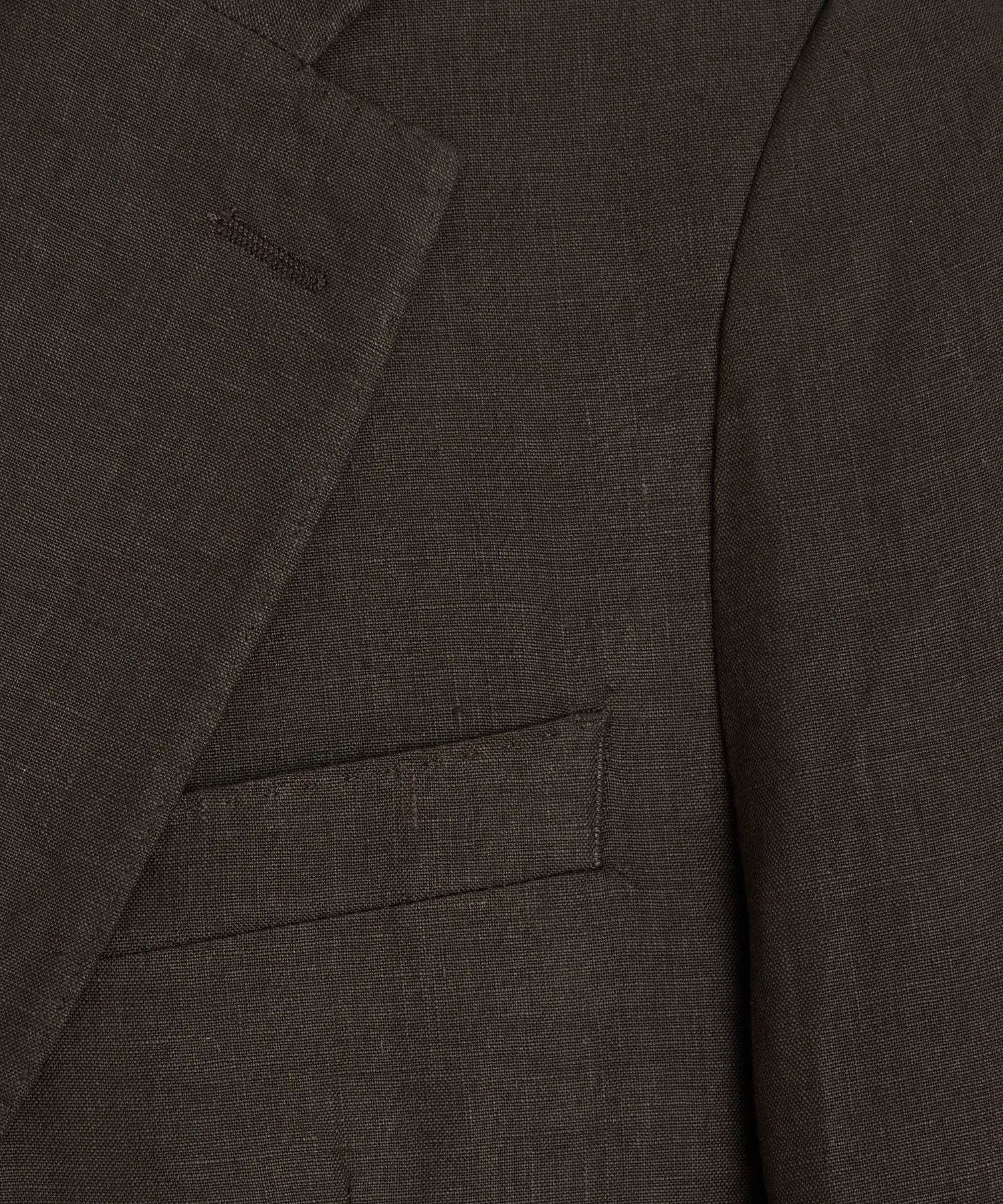 Italian Linen Sutton Suit in Caviar