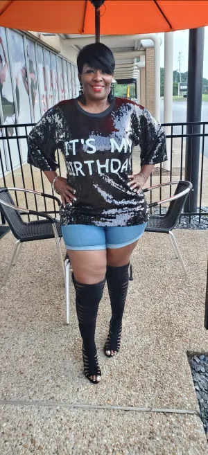Its My Birthday Sequin Top