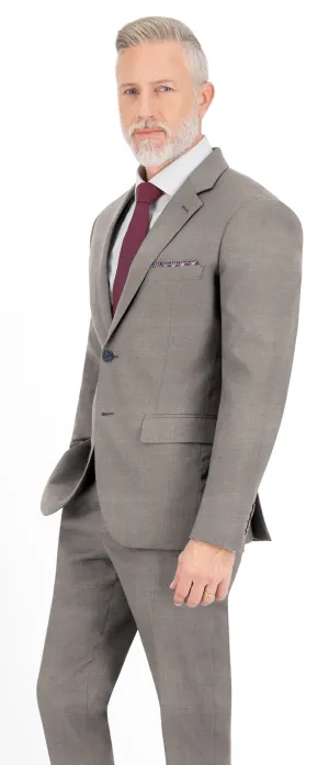 Ivory Brown Plain Jacket