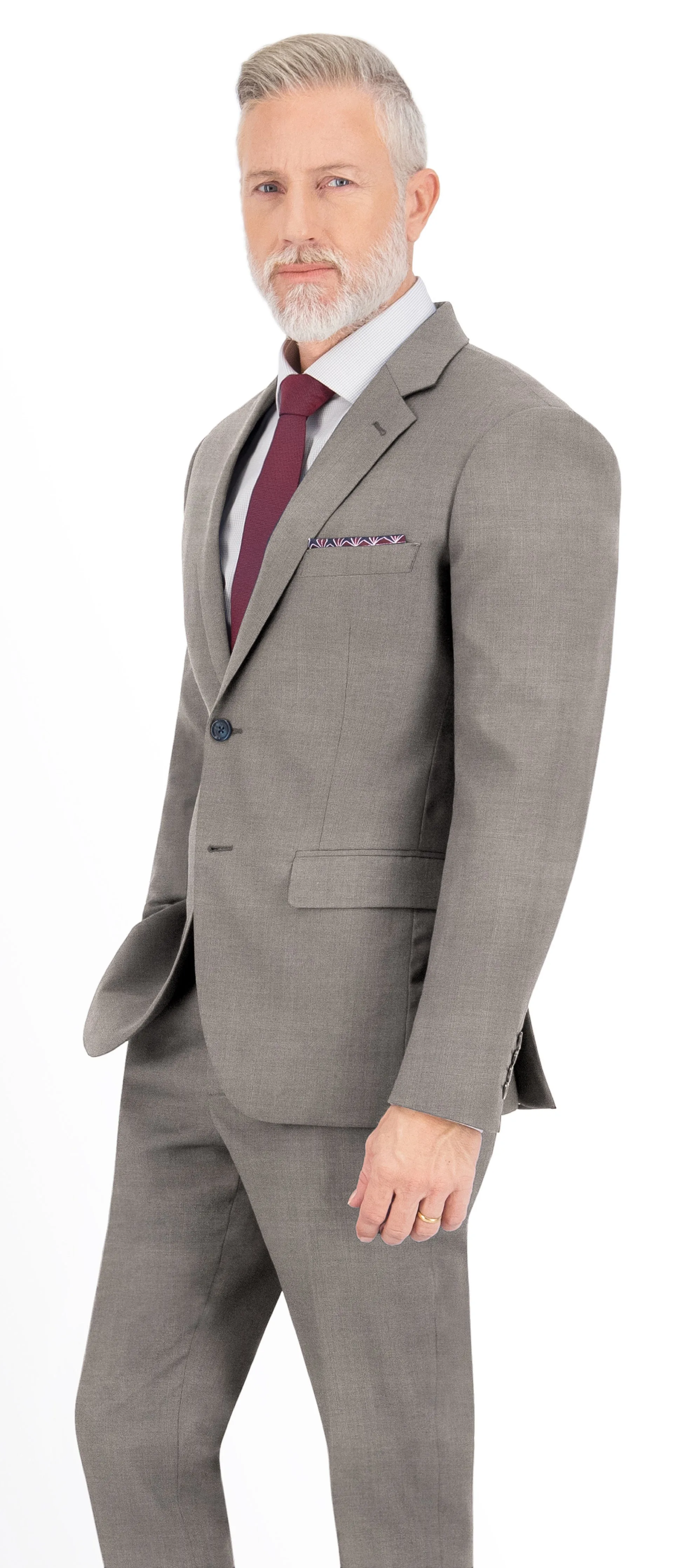 Ivory Brown Plain Jacket