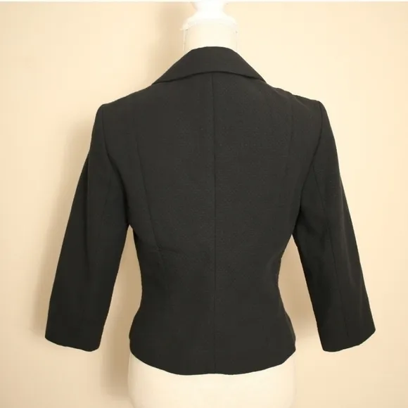 J. McLaughlin Textured Blazer Jacket in black Size 12