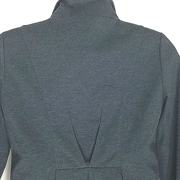 Jacket Blazer military style tailored stretch charcoal gray lined