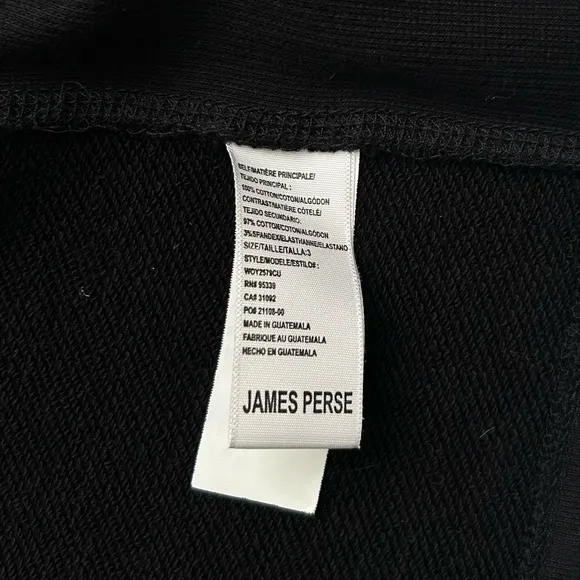 James Perse Black Knit Shawl Collar Cardigan Sweater Blazer French Terry Jacket