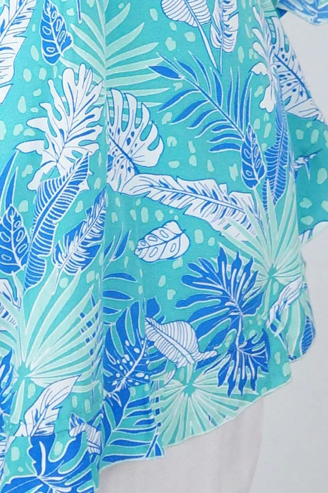 Jasmin Top "Tropical Leaves"