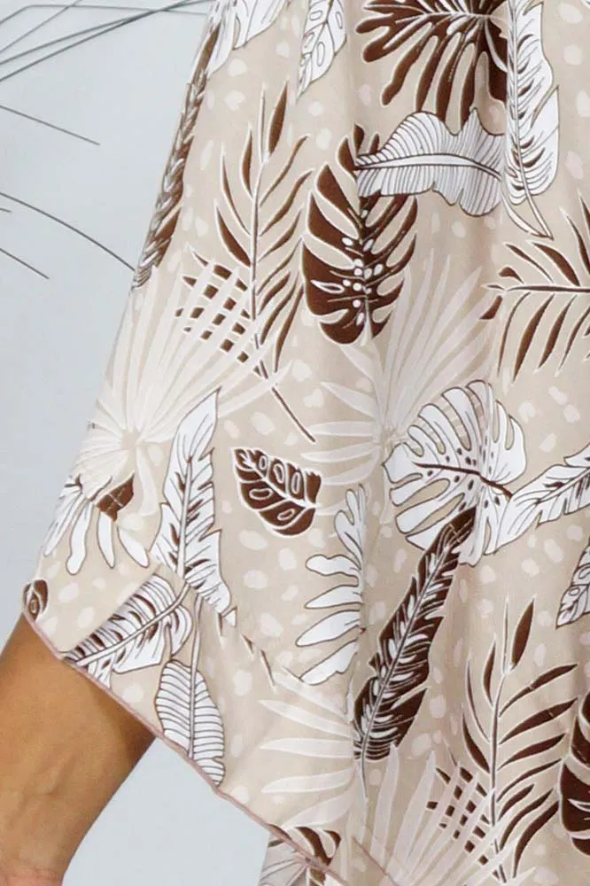 Jasmin Top "Tropical Leaves"