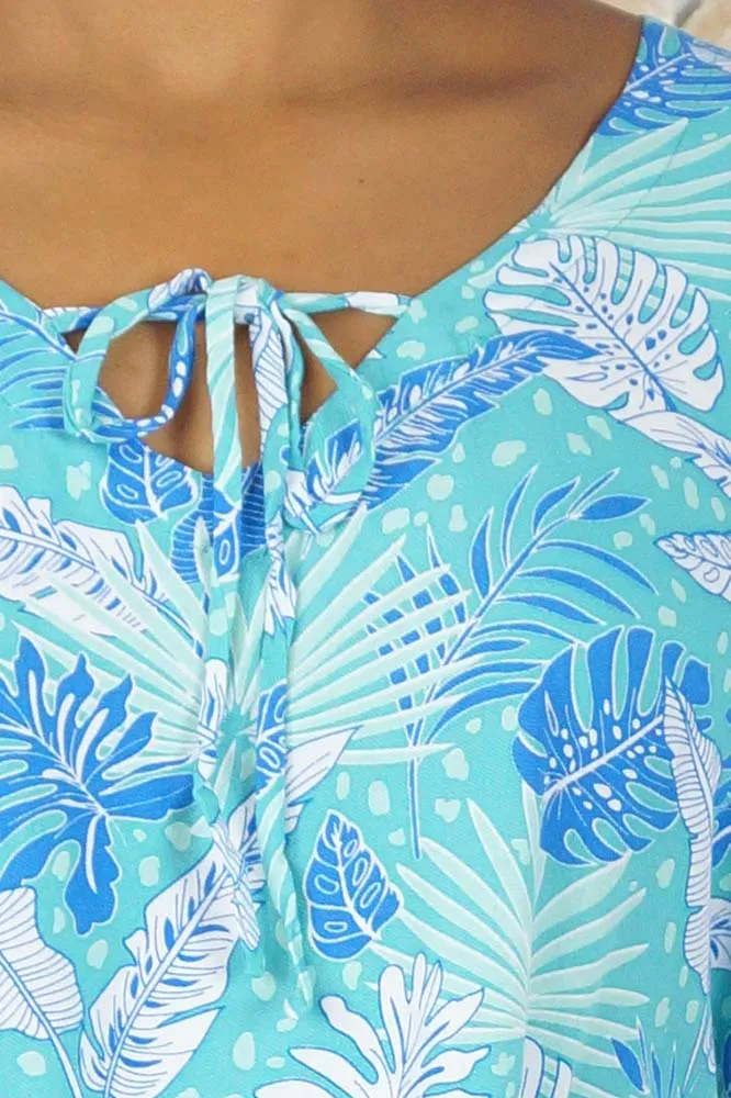 Jasmin Top "Tropical Leaves"