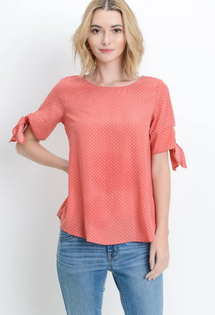 Jasmine Dot Tie Top-Final Sale