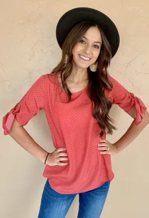 Jasmine Dot Tie Top-Final Sale