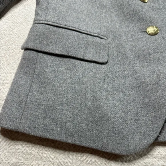 JCREW Grey Wool Blend Fitted Blazer 0