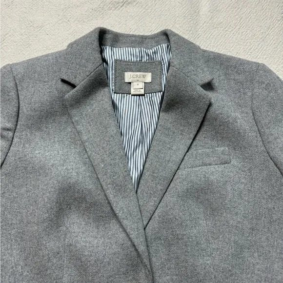 JCREW Grey Wool Blend Fitted Blazer 0