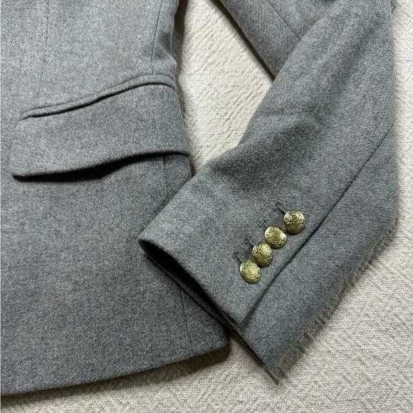 JCREW Grey Wool Blend Fitted Blazer 0