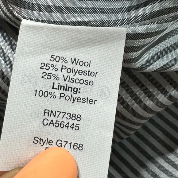 JCREW Grey Wool Blend Fitted Blazer 0