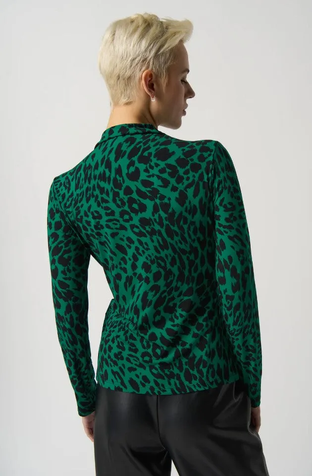 Joseph Ribkoff Green Top, Black & Green