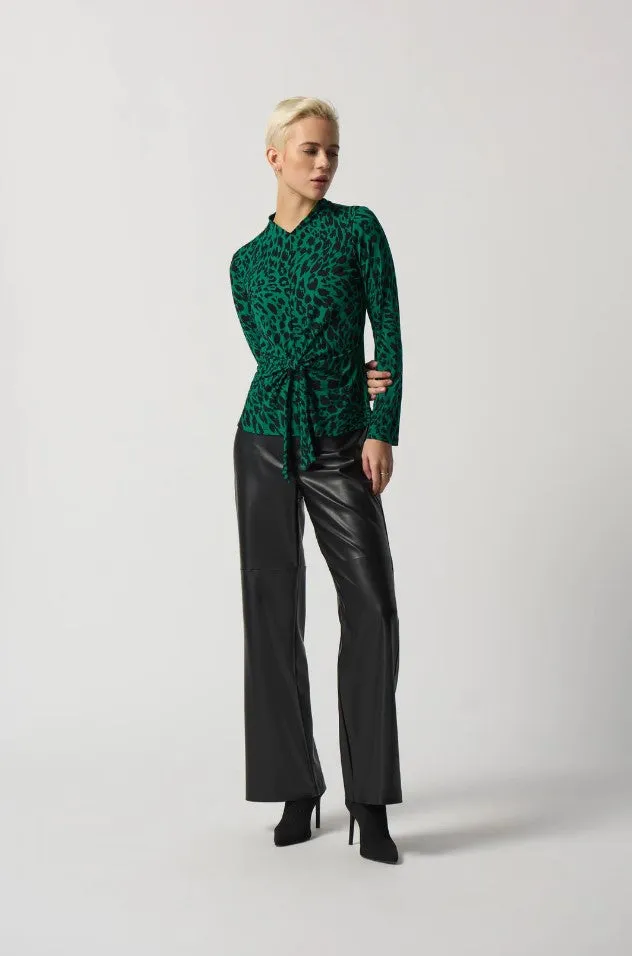 Joseph Ribkoff Green Top, Black & Green