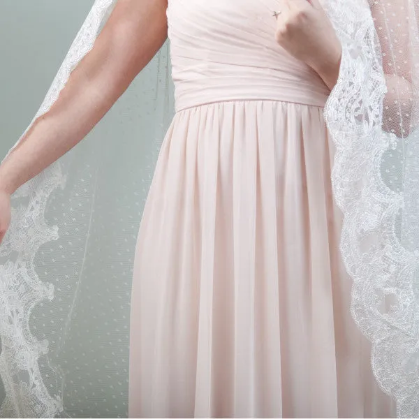 Julieta Ivory Polka Dot Lace Veil