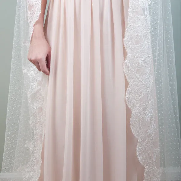 Julieta Ivory Polka Dot Lace Veil