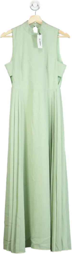 Karen Millen Sage Soft Tailored Pleated Panel Midi Dress UK 6